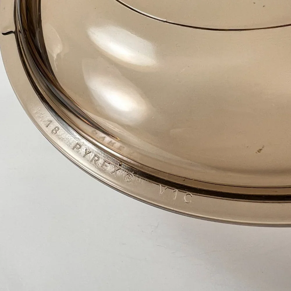 PYREX V 1 C Amber Glass 18 Lid Only Replacement Lid